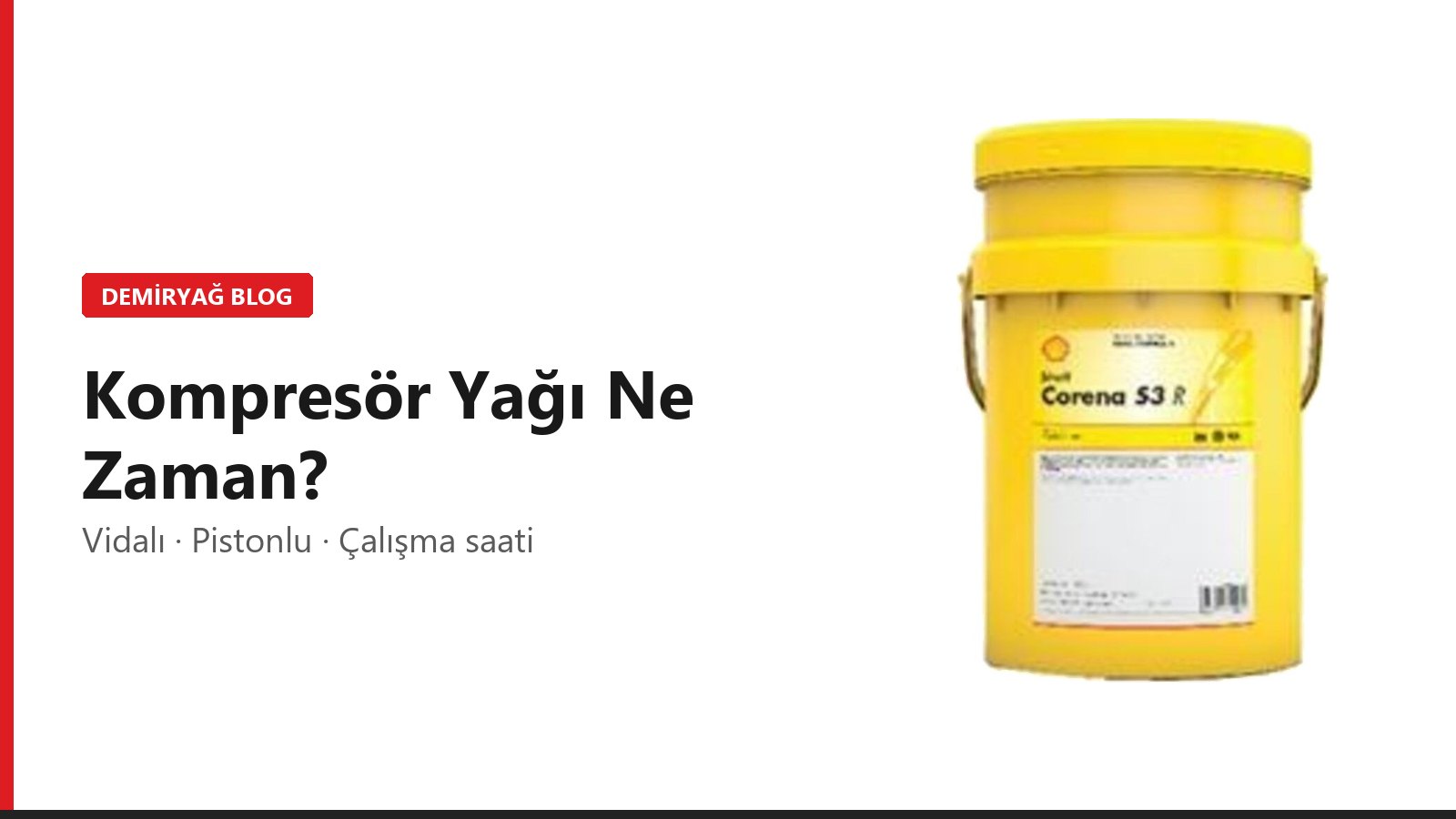 Kompresör Yağı Ne Zaman Değişir? Vidalı ve Pistonlu Kompresörler