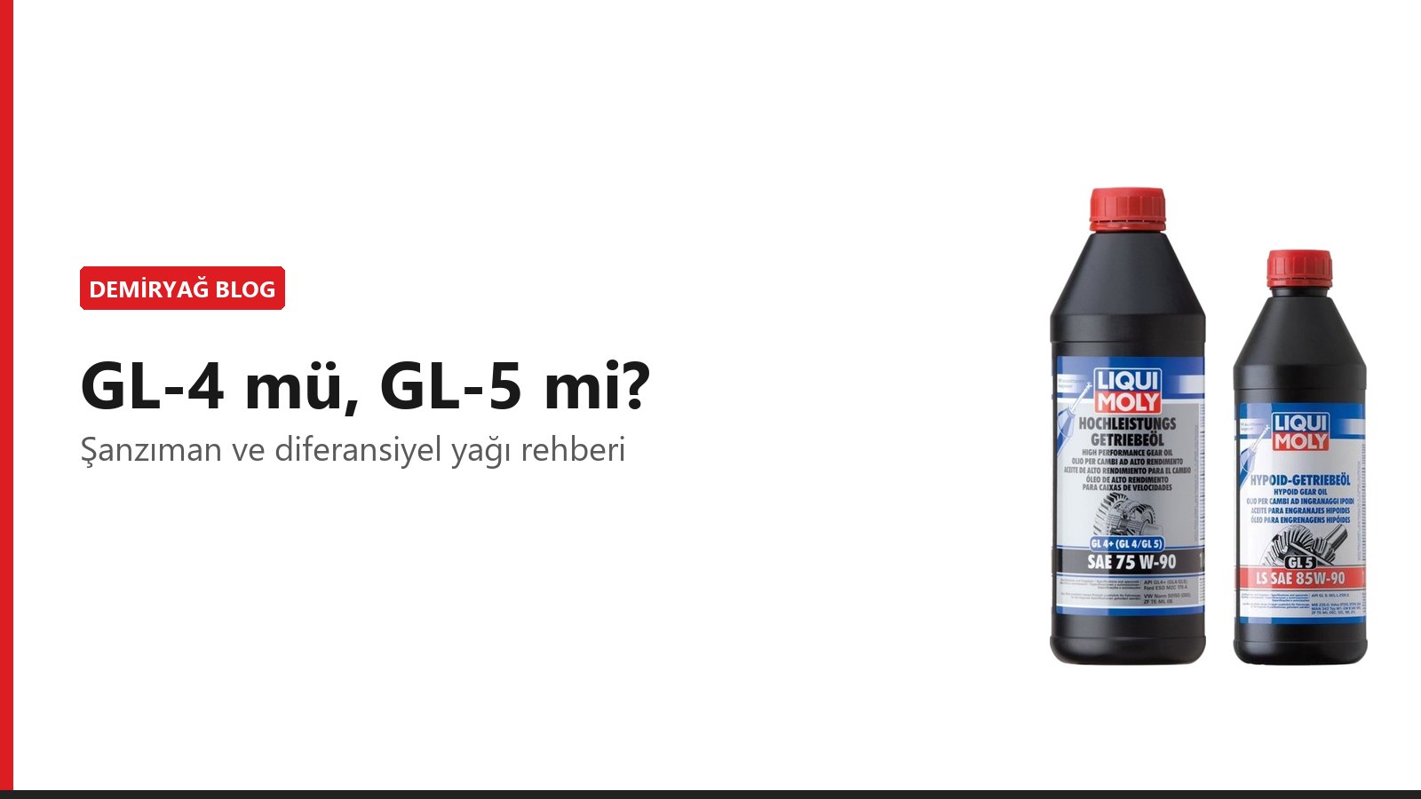 Şanzıman ve Diferansiyel Yağı: API GL-4 ile GL-5 Farkı
