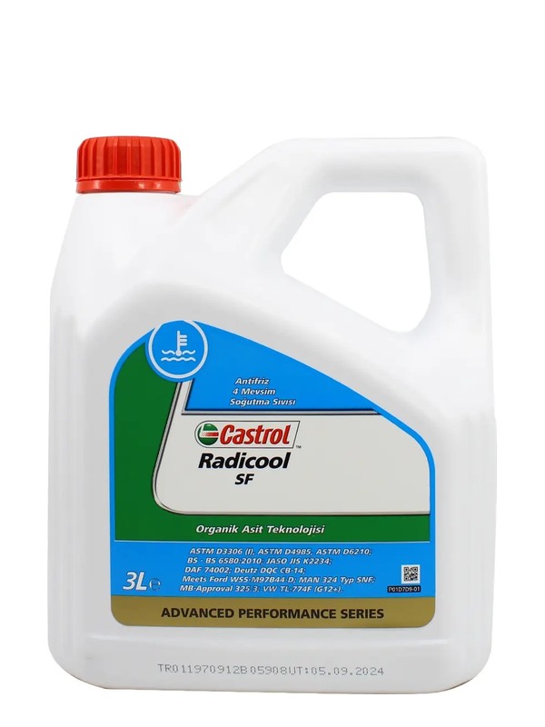 Castrol Radicool SF Organik Kırmızı Konsantre Antifriz
